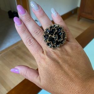 Costume jewelry floral ring
